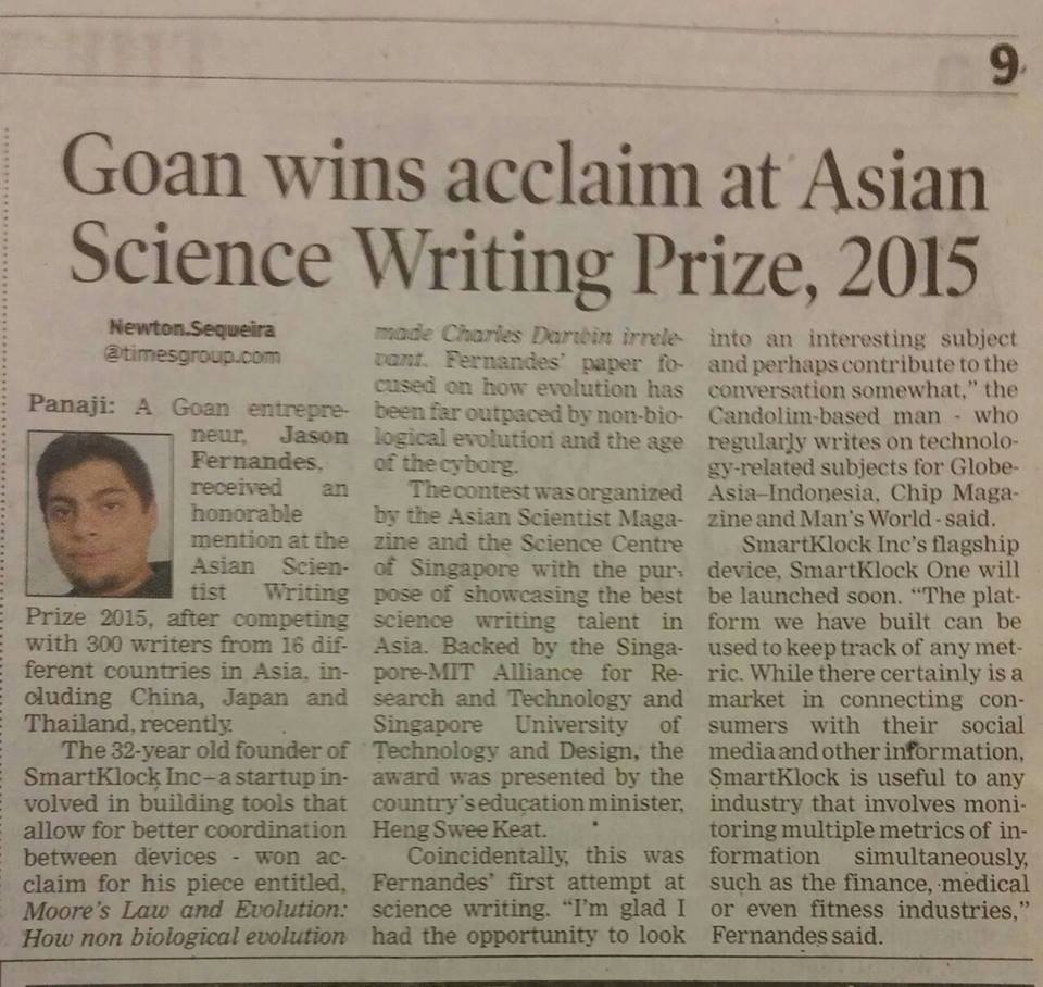 Asian Scientist Writing Prize
